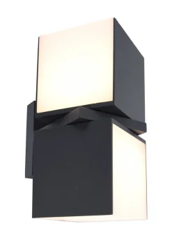 ECO-LIGHT LED Außenwandleuchte CUBA 2-flg anthrazit