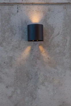 ECO-LIGHT LED Außenwandleuchte GEMINI BEAMS 11 cm schwarz