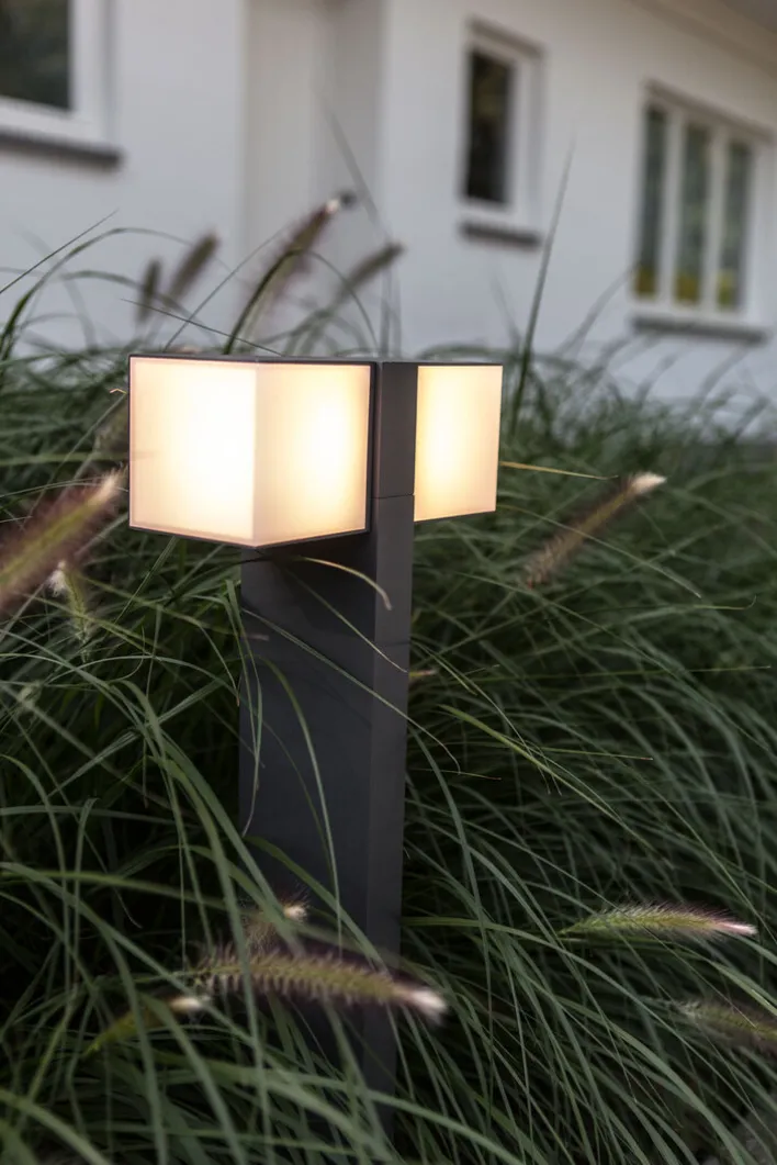 ECO-LIGHT LED Wegeleuchte CUBA 2-flg anthrazit