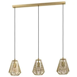 EGLO Retrofit Pendelleuchte STYPE 3-flg goldfarbig