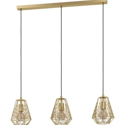 EGLO Retrofit Pendelleuchte STYPE 3-flg goldfarbig