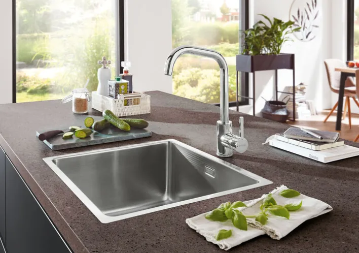 Einbauspüle KANIS silberfarbig