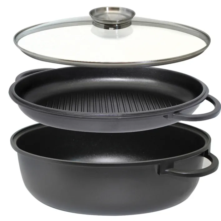 ELO Bräter ALUCAST 3-teilig Aluminiumguss schwarz