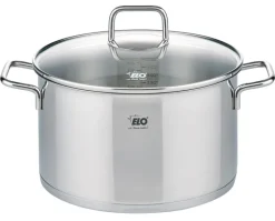 ELO Kochtopf mit Glasdeckel CITRIN 24 cm Edelstahl silber