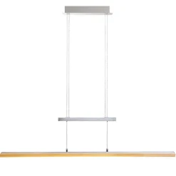 ELOBRA CCT LED Pendellampe PANAMA Nickelfarbig mit Holz