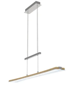 ELOBRA CCT LED Pendellampe PANAMA Nickelfarbig mit Holz