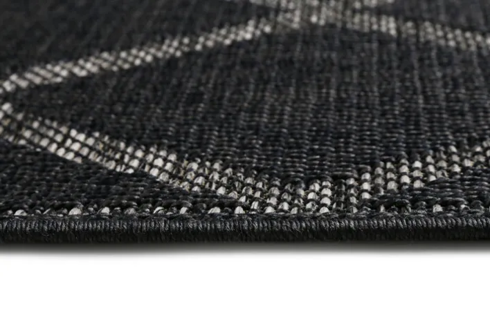 ESPRIT Outdoorteppich RHOMB 120 x 170 cm blau/grau