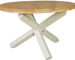 Esstisch 120 cm braun/ weiß