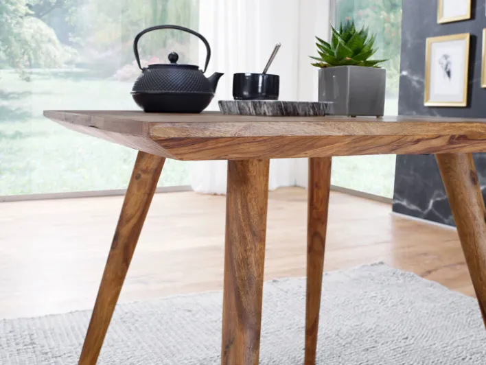 Esstisch 80 x 80 cm braun