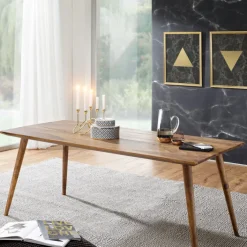 Esstisch 120 x 60 cm Massivholz Sheesham braun