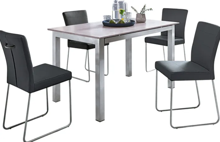 Esstisch 110 x 70 cm NB Betonoptik /grau gepulvert