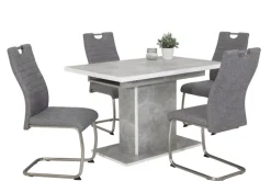 Esstisch ALICE T 120-160 x 80 cm betongrau