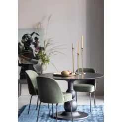 Esstisch BLANCO 120 cm rund Mangoholz schwarz