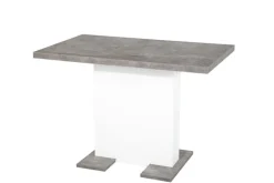 Esstisch BRITT 110-150 x 90 cm weiß /Betonoptik