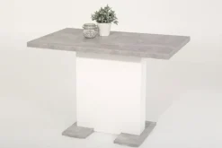 Esstisch BRITT 110-150 x 90 cm weiß /Betonoptik