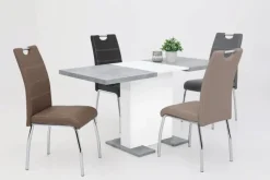 Esstisch BRITT 110-150 x 90 cm weiß /Betonoptik