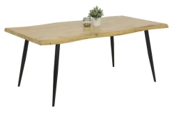 Esstisch GABI I 180 x 100 cm Wildeiche-Dekor braun/schwarz