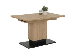 Esstisch LORENA 120 (150/180) x 80 cm Artisan-Eiche-Dekor braun/schwarz