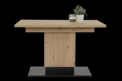 Esstisch LORENA 120 (150/180) x 80 cm Artisan-Eiche-Dekor braun/schwarz