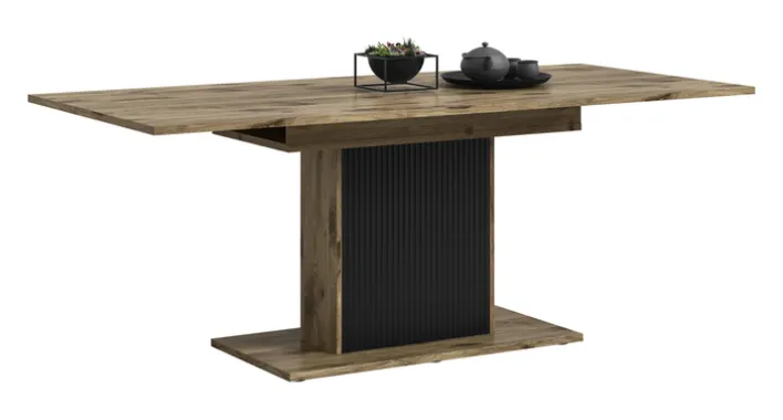 Esstisch Lou 160 x 90 x 76 cm ausziehbar Nox Oak Nachbildung Braun