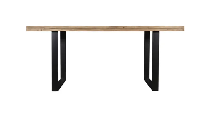 Esstisch LUANDA 180 x 90 cm Massivholz Akazie natur/schwarz