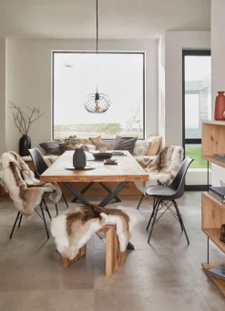 Esstisch SIGA X-I 200 x 100 cm schwarz /Eiche geölt