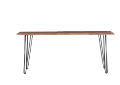 Esstisch TENSIO, Akazie massiv, 180 x 90 x 78 cm Braun/Schwarz