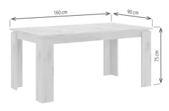 Esstisch TITAN 160 - 200 x 90 cm weiß
