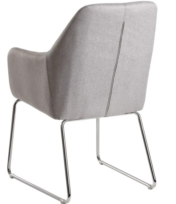 Esszimmerstuhl grau/ silberfarbig