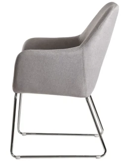 Esszimmerstuhl grau/ silberfarbig