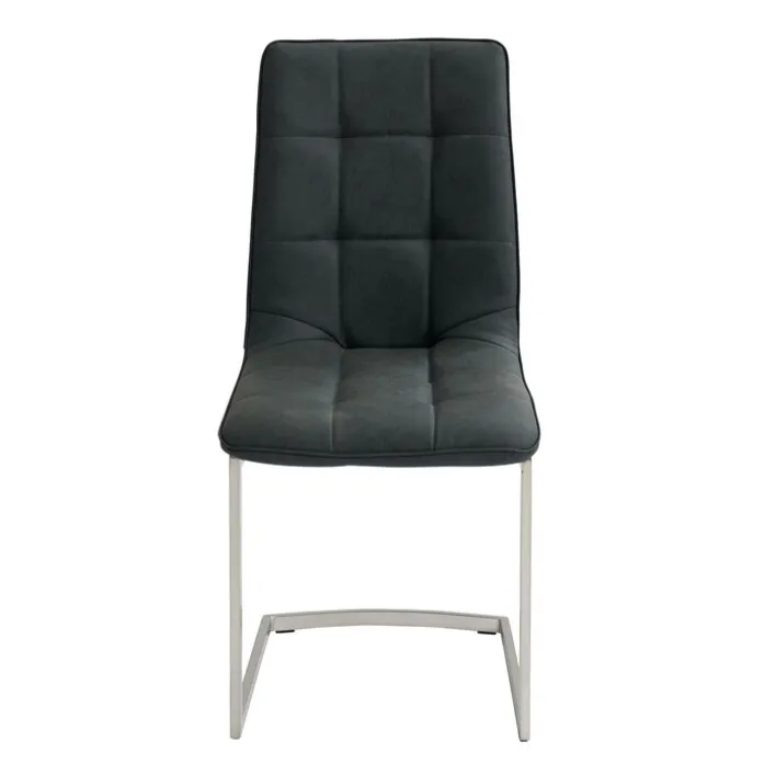 Esszimmerstuhl HURLEY Lederlook anthrazit