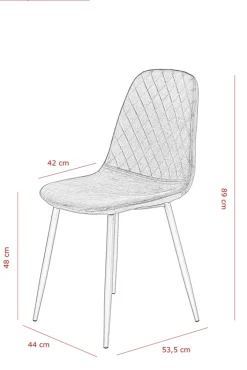 Esszimmerstuhl MIRA Bezug Samtvelour schwarz