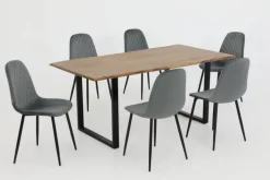 Esszimmerstuhl MIRA 2er Set grau