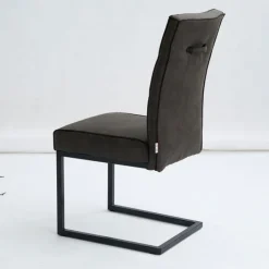 Esszimmerstuhl RANI 4er Set Vintage anthrazit