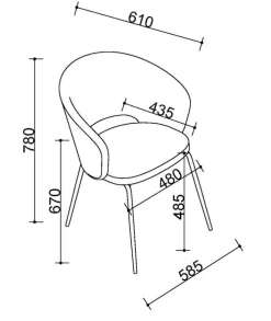 Esszimmerstuhl VINCENT orange
