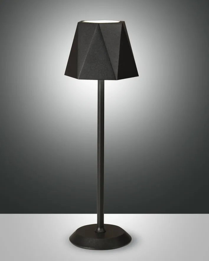 FABAS LUCE Akku LED Tischlampe KATY schwarz