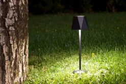 FABAS LUCE Akku LED Tischlampe KATY schwarz