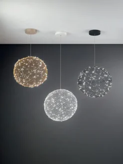 FABAS LUCE LED Pendelleuchte SUMTER 50 cm schwarz