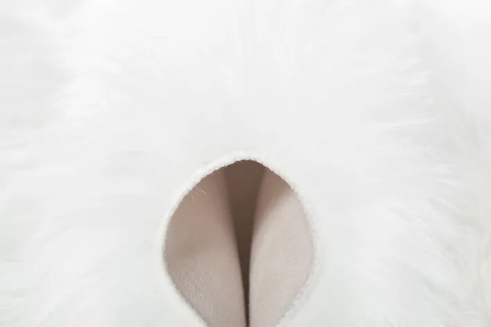 Fellteppich OVIUM 55 x 80 cm weiß