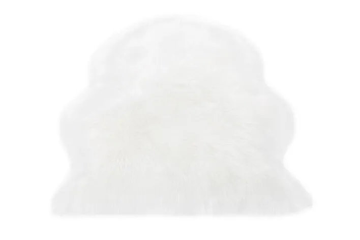 Fellteppich OVIUM 55 x 80 cm weiß