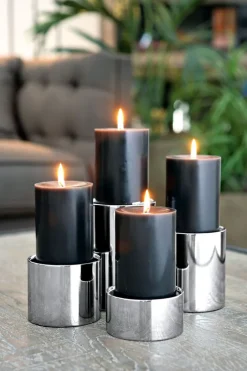 Fink Kerzenständer SOBRIO 11 cm silberfarbig