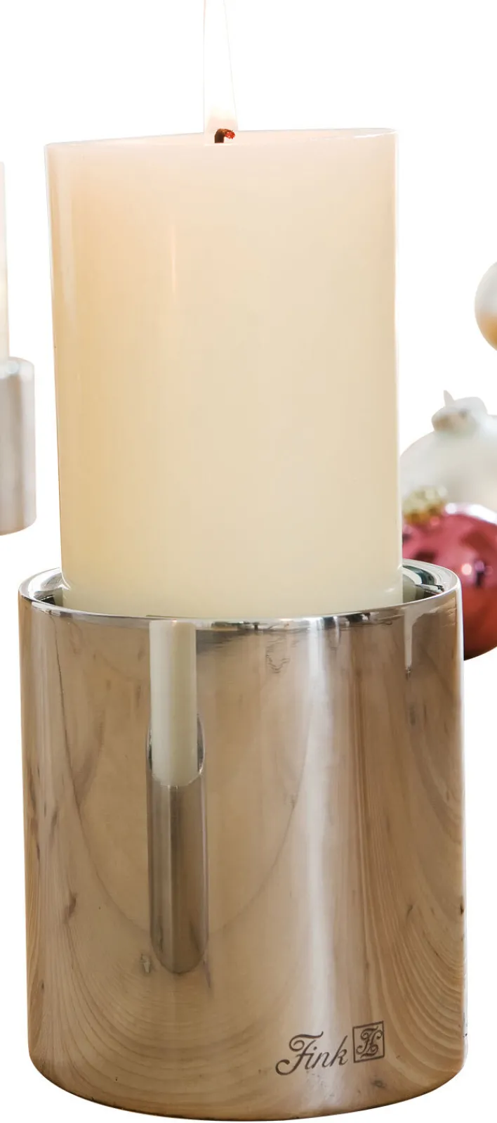 Fink Kerzenständer SOBRIO 11 cm silberfarbig