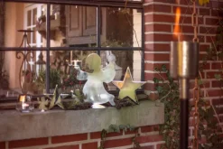 Fink Weihnachten Kerzenständer Engel HOLYWORKER 30 cm silberfarbig