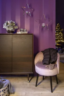 Fink Weihnachten Teelichthalter STACEY 30cm Edelstahl/Glas