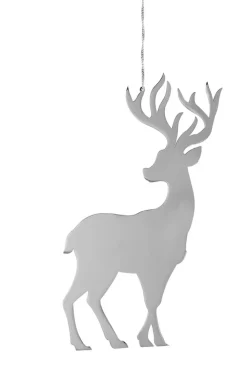 Fink Weihnachtsdekofigur Hirsch JASPER 10 cm silberfarbig