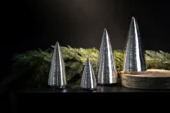 Fink Weihnachtsdekoration Dekobaum MANDY 12,8 cm Porzellan silberfarbig