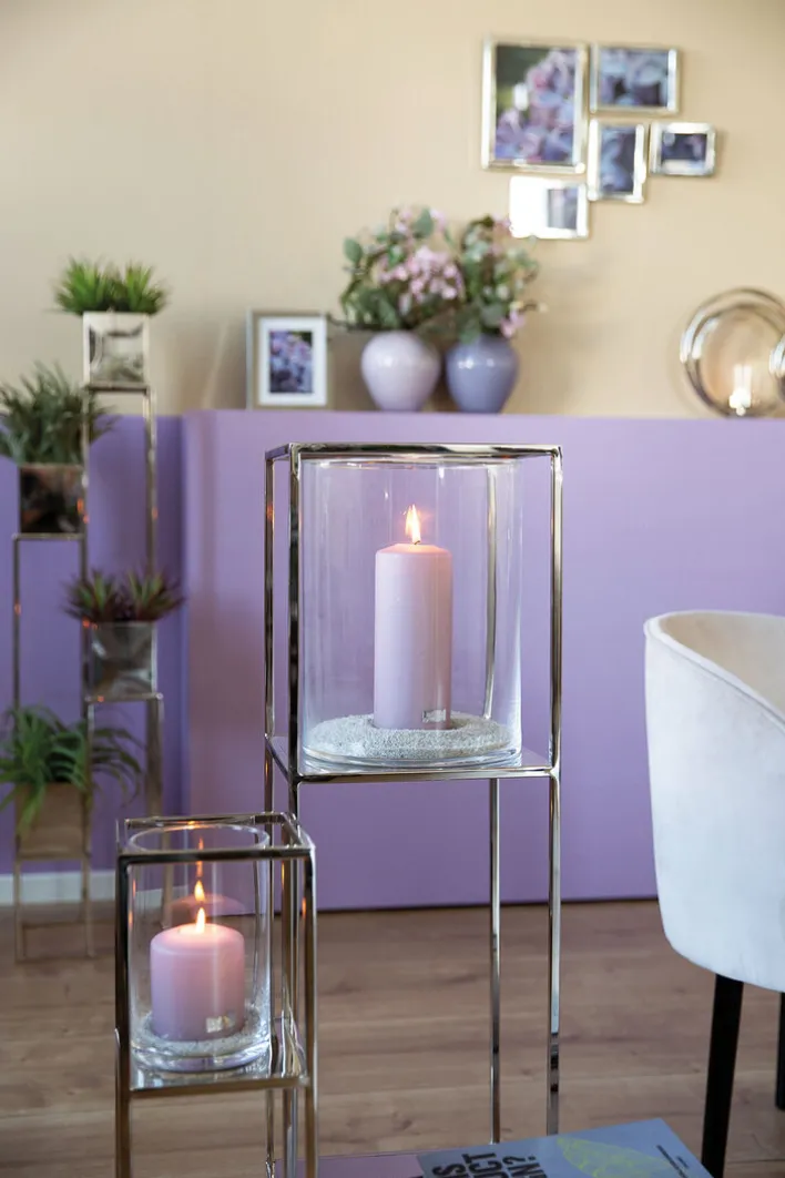 Fink Windlicht LEXA 57 cm vernickelt