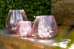 Fink Windlicht NICOLA 18 cm weiß /braun