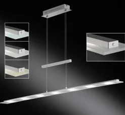 FISCHER & HONSEL CCT LED Pendellampe LARGO 135 cm nickelfarbig