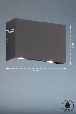 FISCHER & HONSEL LED Außenwandleuchte NAIROBI 12 x 5 cm schwarz